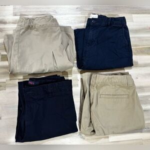 Girl’s Navy and Khaki Pants Shorts Skirt Set School Uniforms